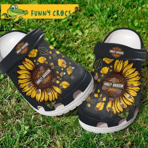 Biker Sunflower Gifts Crocs Slippers