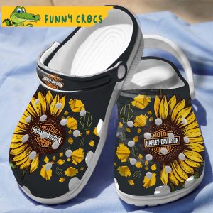 Biker Sunflower Gifts Crocs Slippers