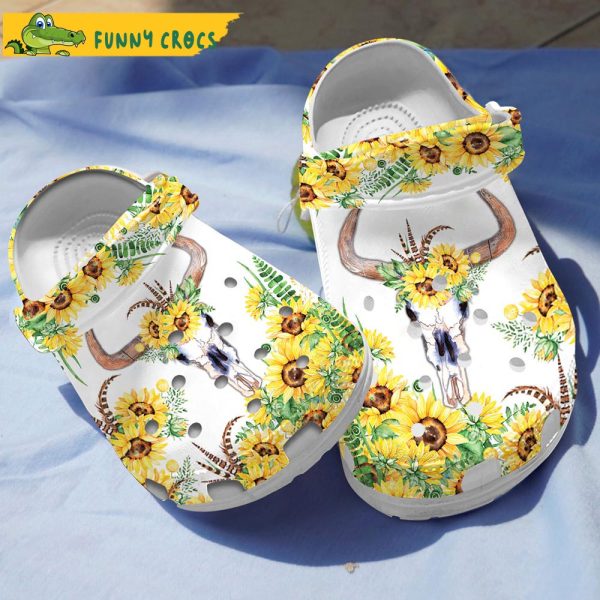 Funny Cow Skull Gifts Crocs Clog Shoes