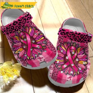 Breast Cancer Awareness Sunflower Crocs Slippers