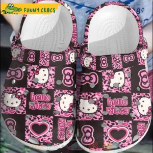 Brown Pink Hello Kitty Crocs