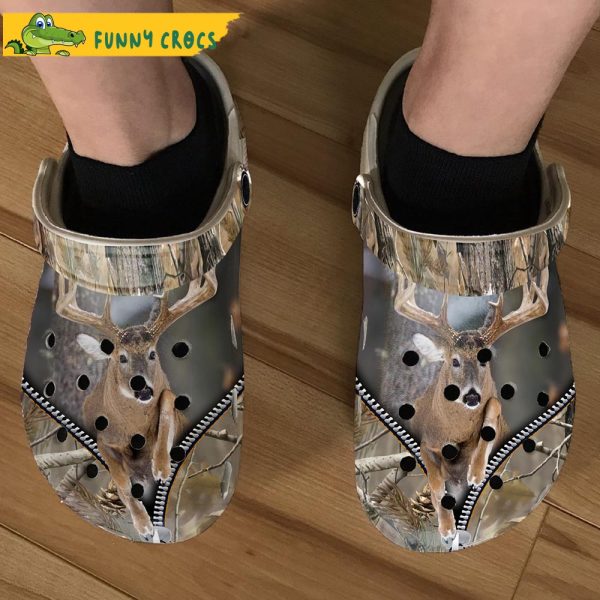 Camo Deer Hunter Crocs Slippers