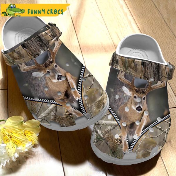 Camo Deer Hunter Crocs Slippers
