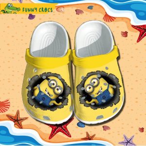 Cartoon Broken Wall Minion Crocs