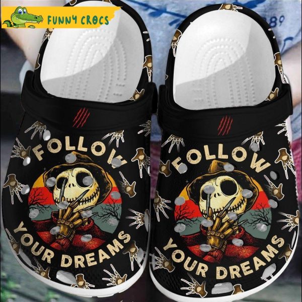 Cartoon Fllow Your Dreams Jack Skellington Crocs