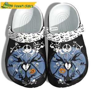 Cartoon Pumkin And Jack Skellington Crocs