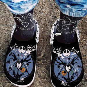 Cartoon Pumkin And Jack Skellington Crocs