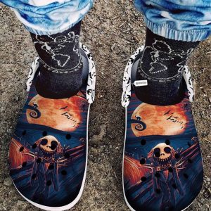 Cartoon Sunset Jack Skellington Crocs