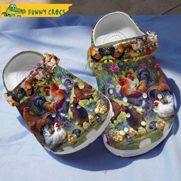 Chicken Art Rooster Crocs Clog Shoes