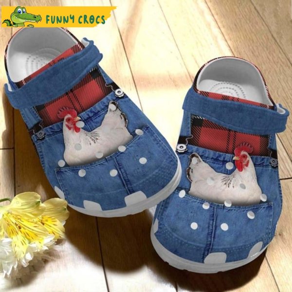 Chicken In Jean Crocs Clog Shoes