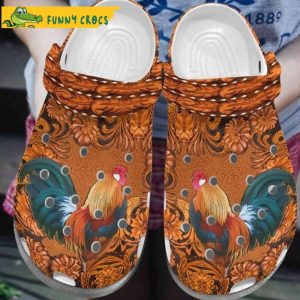 Chicken Wood Flower Crocs Clog Shoes