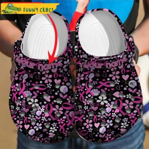 Custom Breast Cancer Crocs Slippers