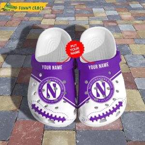 Custom Northwestern Wildcats Football NCAA Crocs Slippers