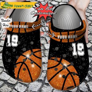 Custom Number Glow Dimond Basketball Crocs