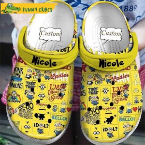 Custom Pattern Minion Crocs