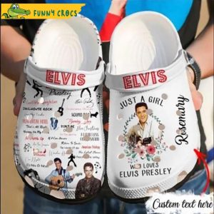 Customized Just A Girl Elvis Crocs