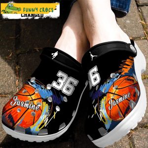 Customized & Number Basketball Colorful Crocs