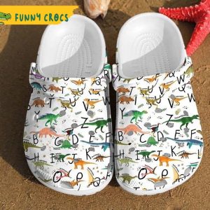 Dinosaur Alphabet Pattern Jurassic Park Crocs