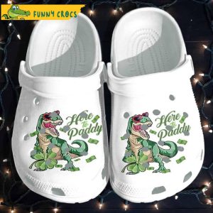 Dinosaurs Lucky St Patricks Day Jurassic Park Crocs