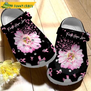 Faith Hope Love Breast Cancer Crocs Slippers 2