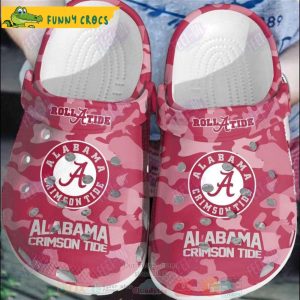 Funny Alabama Crimson Tide Red-Pink Camo Ncaa Crocs