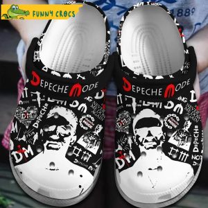 Funny Black And White Depeche Mode Crocs