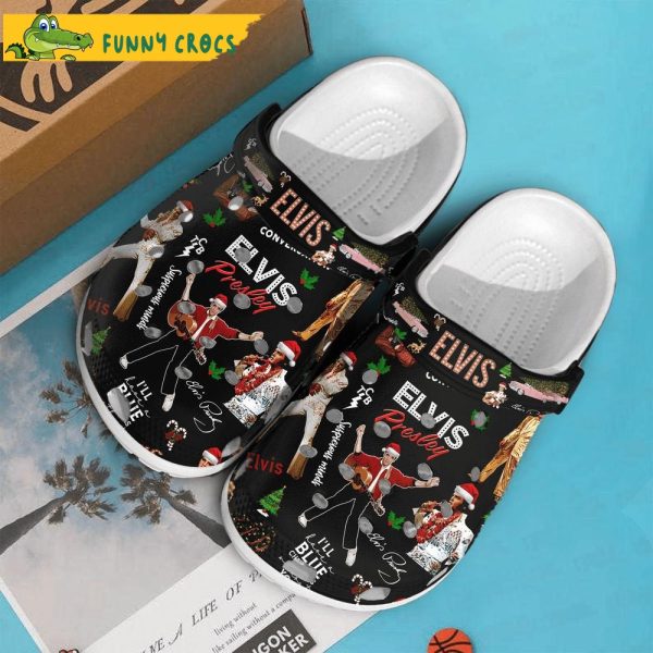 Funny Christmas Elvis Crocs Slippers