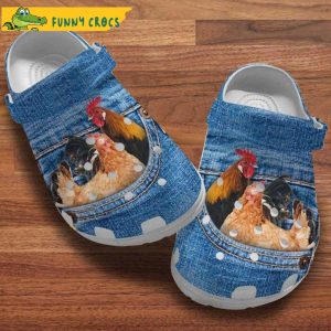 Funny Couple Chicken Crocs