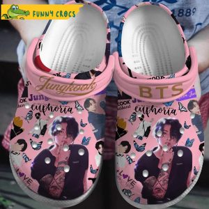 Funny Jungkook Pink Bts Crocs