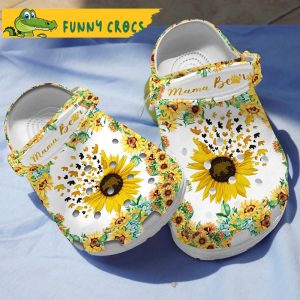 Funny Mama Bear Sunflower Gifts Crocs