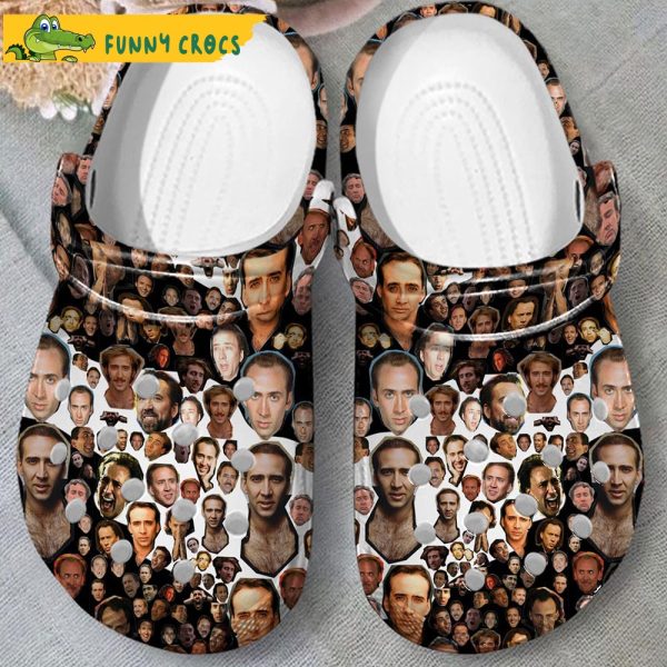 Funny Nicolas Cage Crocs Clog Shoes