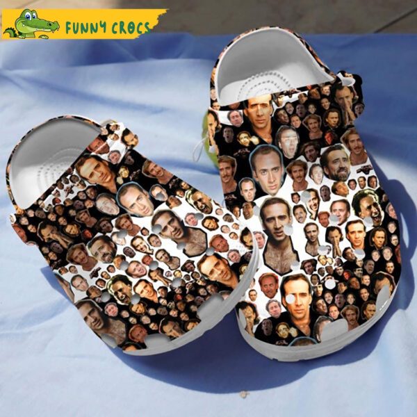 Funny Nicolas Cage Crocs Clog Shoes