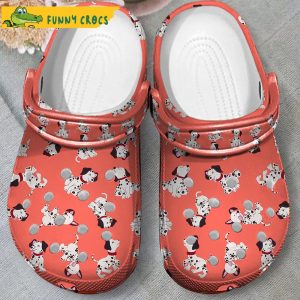 Funny Orange Dalmatian Dog Crocs