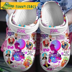 Funny Pattern P!nk Crocs