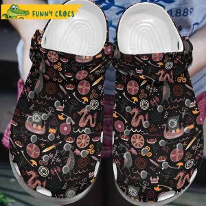 Funny Pattern Viking Crocs