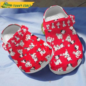 Funny Red Dalmatian Dog Crocs 1