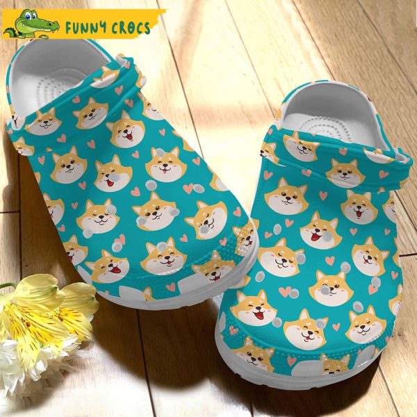 Funny Smiling Shiba Inu Dog Gifts Crocs