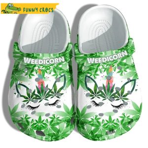 Funny Weedicorn Cannabis Crocs Slippers