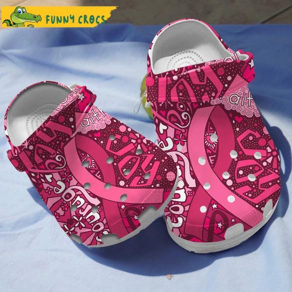 Get Pink Breast Cancer Crocs Slippers