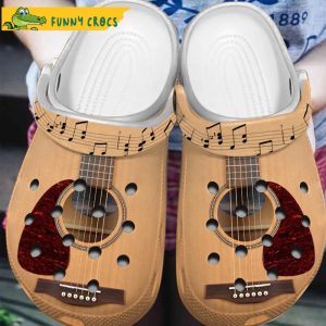 Guitar Wood Crocs Clog Shoes 1