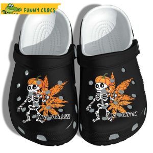 Halloween Skull High Tattoo Weed Crocs