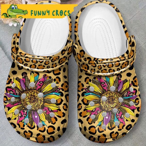 Leopard Sunflower Gifts Crocs