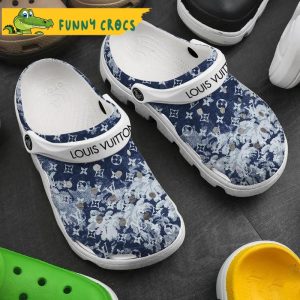 Louis Vuitton Pattern Blue Lv Crocs