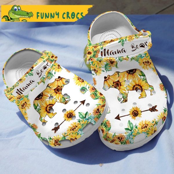 Mama Bear Sunflower Gifts Crocs