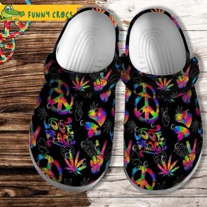 Peace Hippie Weed Crocs Clog Shoes