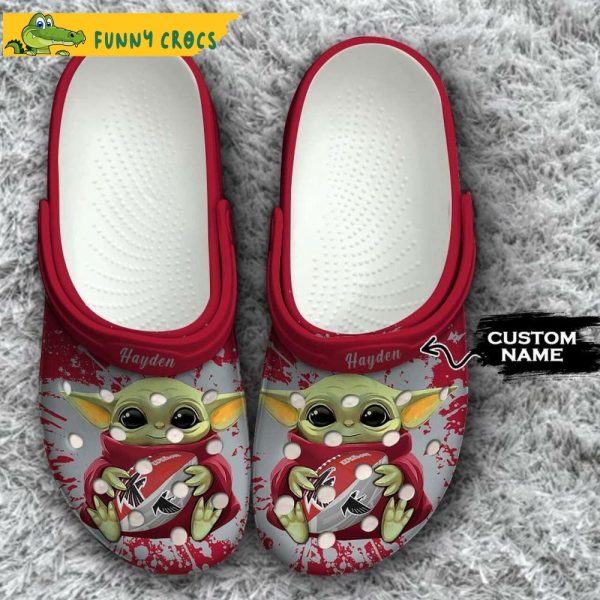 Personalized Atlanta Falcons Nfl Baby Yoda Crocs