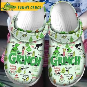 Personalized Christmas Grinch Cartoon Crocs