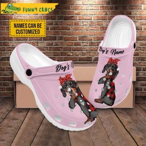 Personalized Cute Dachshund Crocs Slippers 2