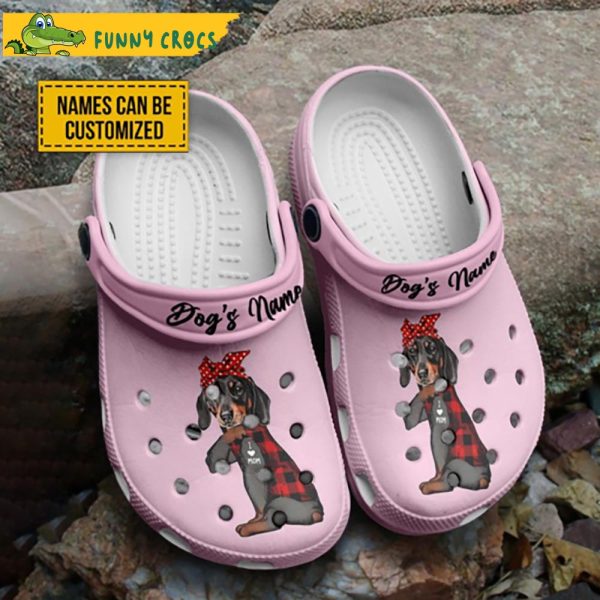 Personalized Cute Dachshund Crocs Slippers