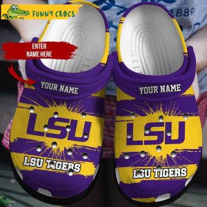 Personalized Lsu Tigers Ncaa Football Crocs Clog Shoes